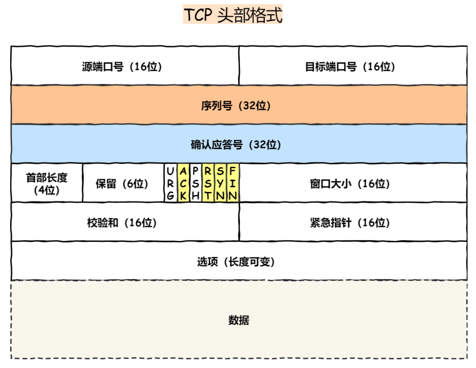 TCP头部格式